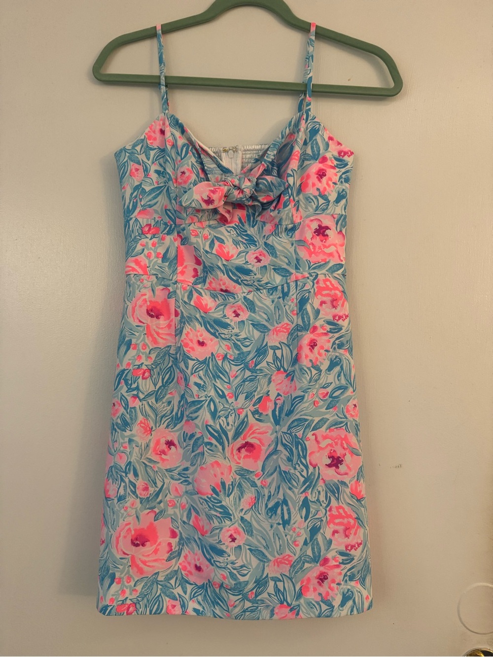 Lee Floral Mini Dress in Blue and Pink
